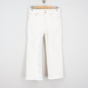 J.Crew High Rise Kickout Jean White Denim Size 26 Petite